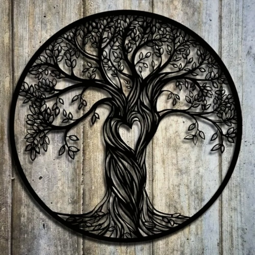 METAL Wall Decor--Love Tree